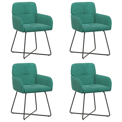 Sedie da pranzo 4 pcs Velluto Turchese 59 x 56,5 x 86 cm | homemem39