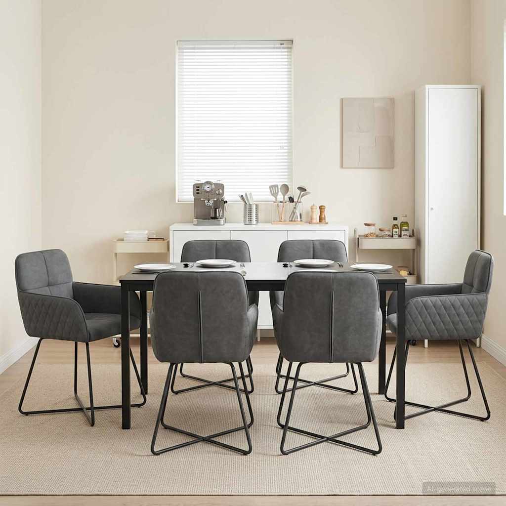 Sedie da pranzo 6 pcs Velluto Grigio Scuro 59 x 56,5 x 86 cm | homemem39
