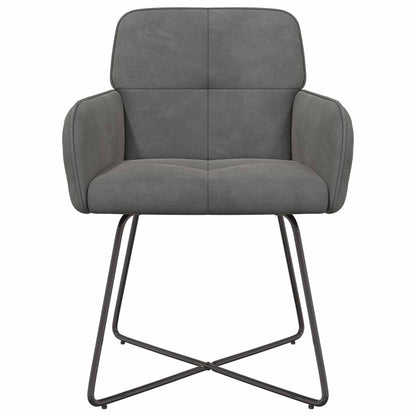 Sedie da pranzo 6 pcs Velluto Grigio Scuro 59 x 56,5 x 86 cm | homemem39