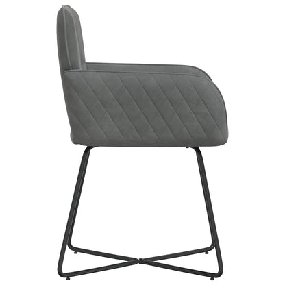 Sedie da pranzo 6 pcs Velluto Grigio Scuro 59 x 56,5 x 86 cm | homemem39
