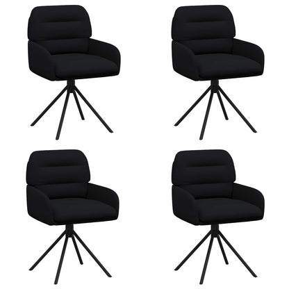 Sedie da pranzo girevoli 4 pcs Similpelle Nero | homemem39