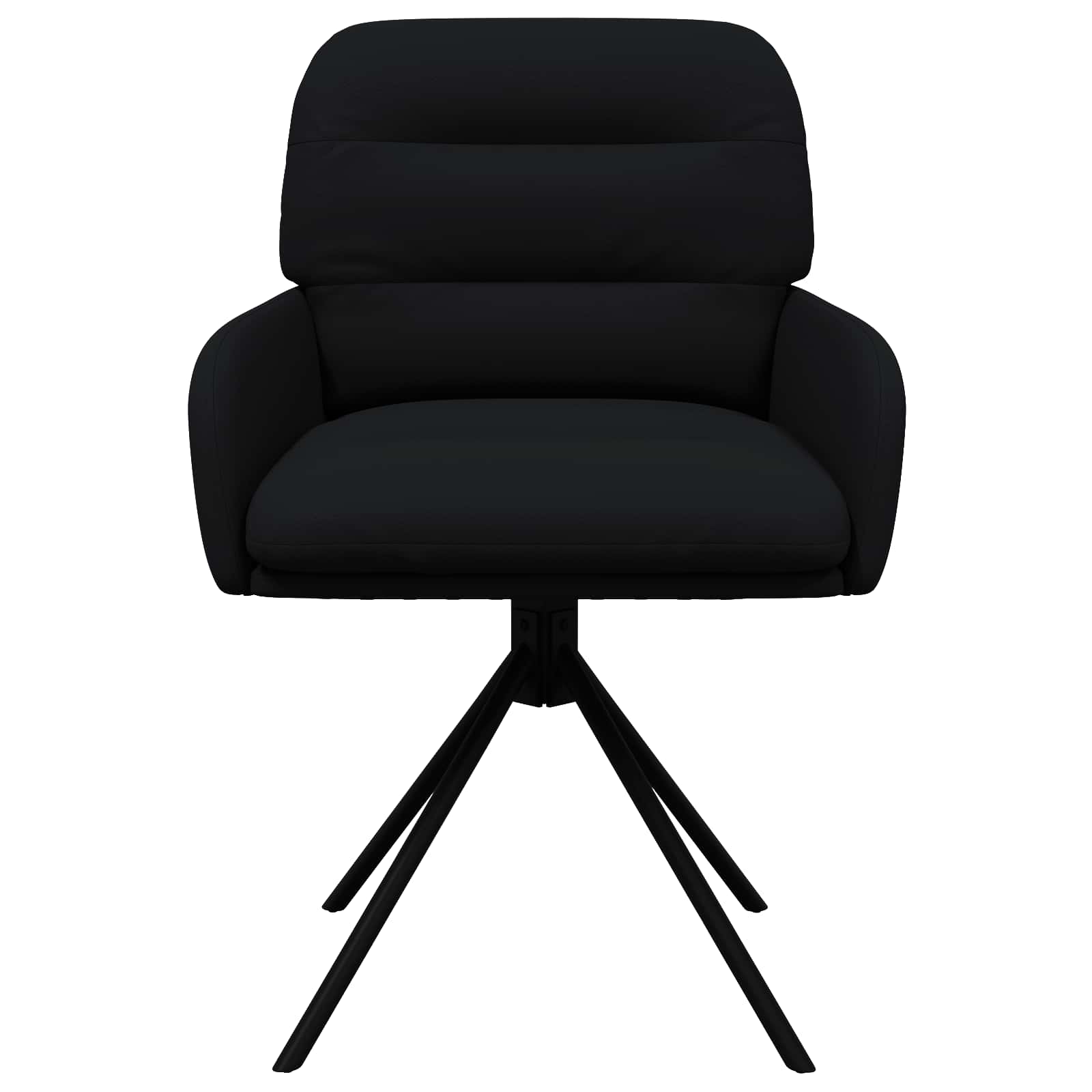 Sedie da pranzo girevoli 4 pcs Similpelle Nero | homemem39