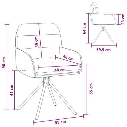 Sedie da pranzo girevoli 4 pcs Similpelle Grigio | homemem39