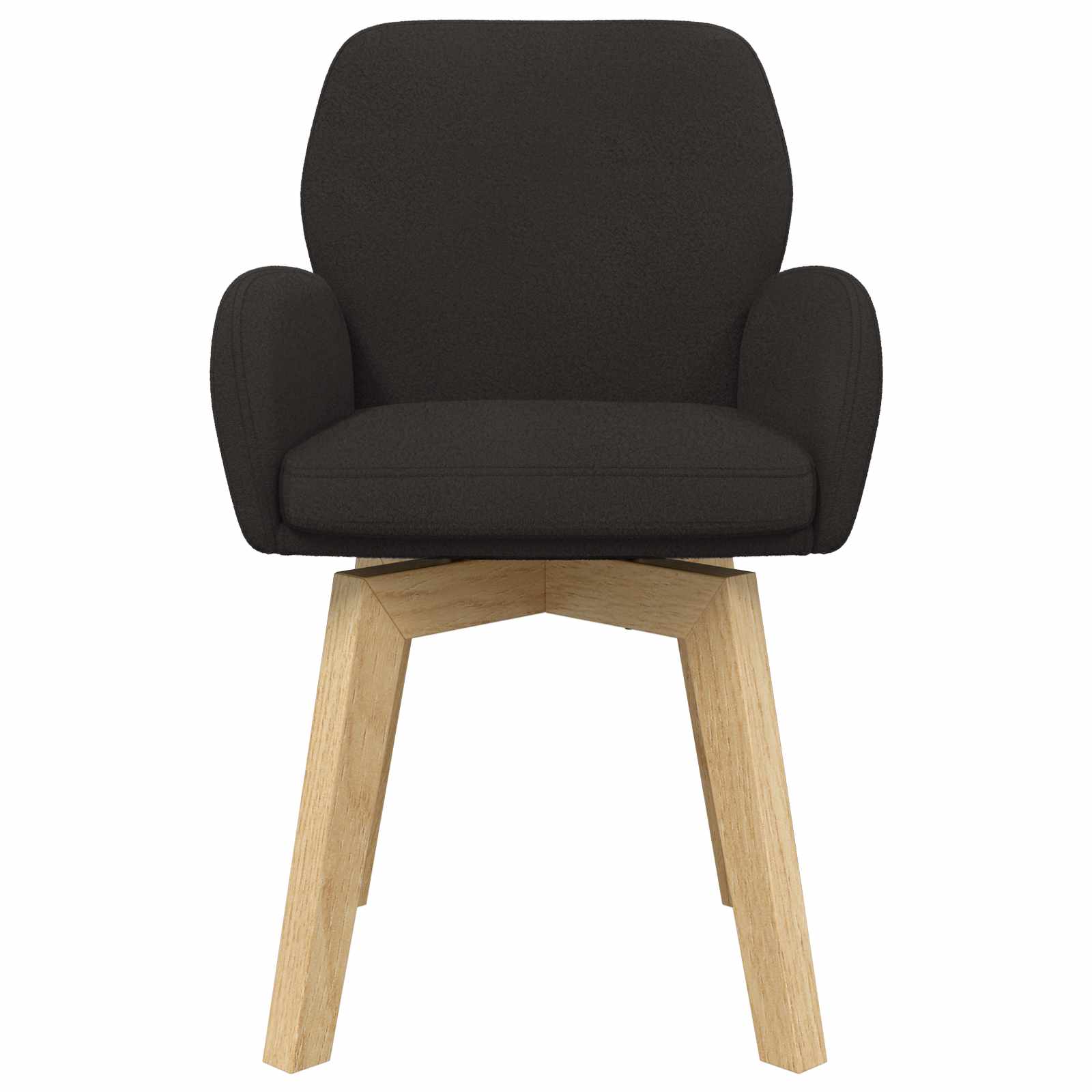 Sedie da pranzo girevoli 6 pcs Bouclé Nero 54 x 58 x 87 cm | homemem39