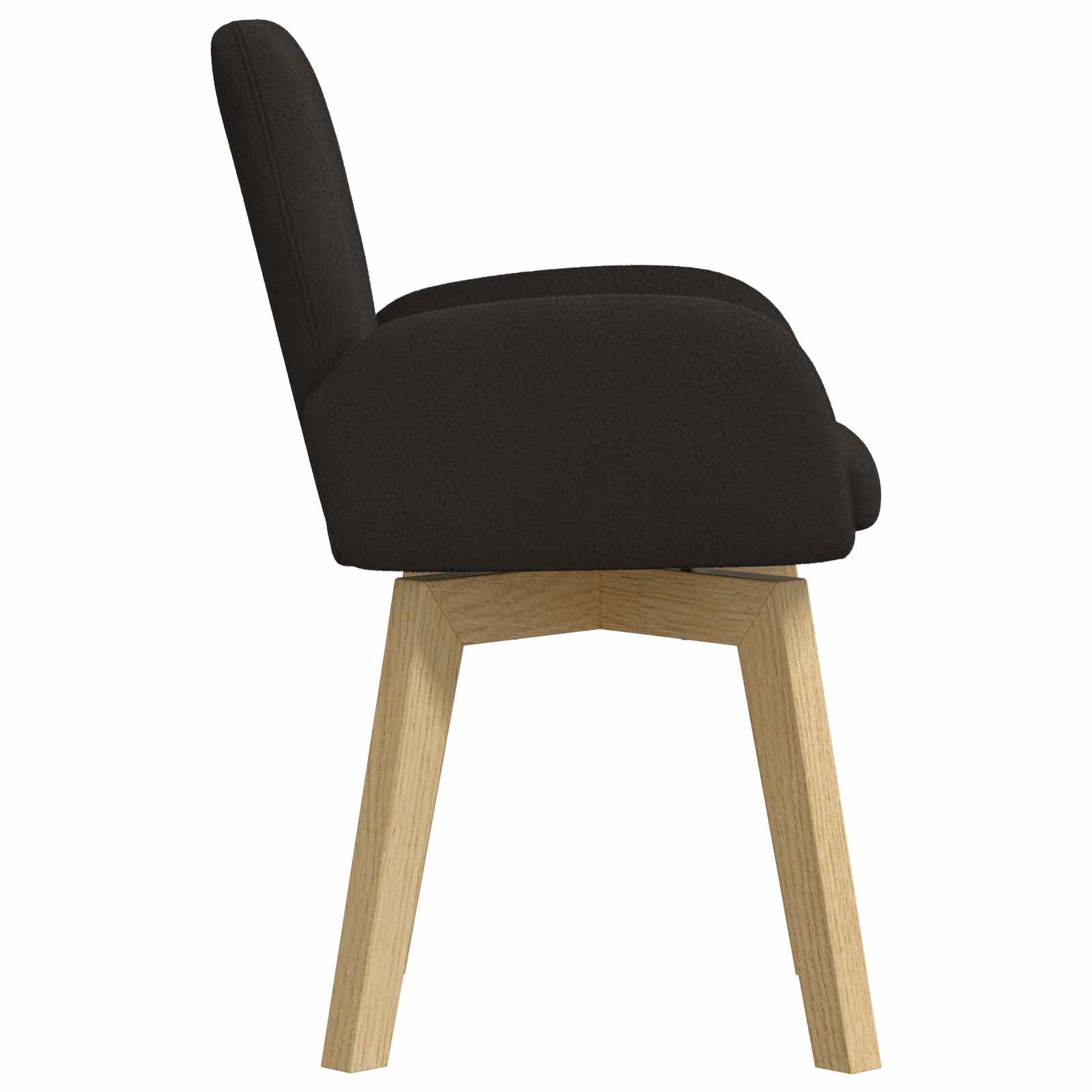 Sedie da pranzo girevoli 6 pcs Bouclé Nero 54 x 58 x 87 cm | homemem39