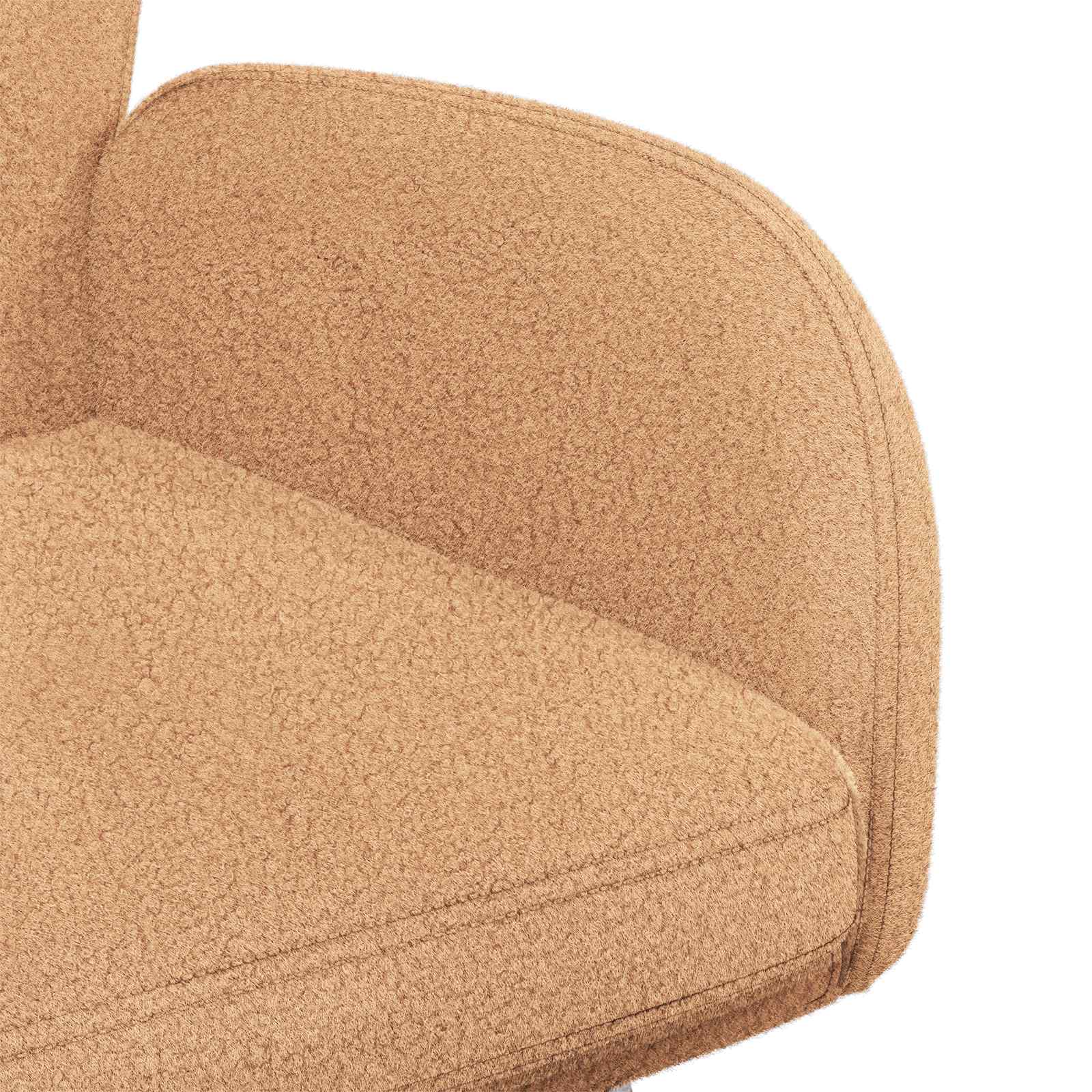 Sedie da pranzo girevoli 6 pcs Bouclé Beige 54 x 58 x 87 cm | homemem39