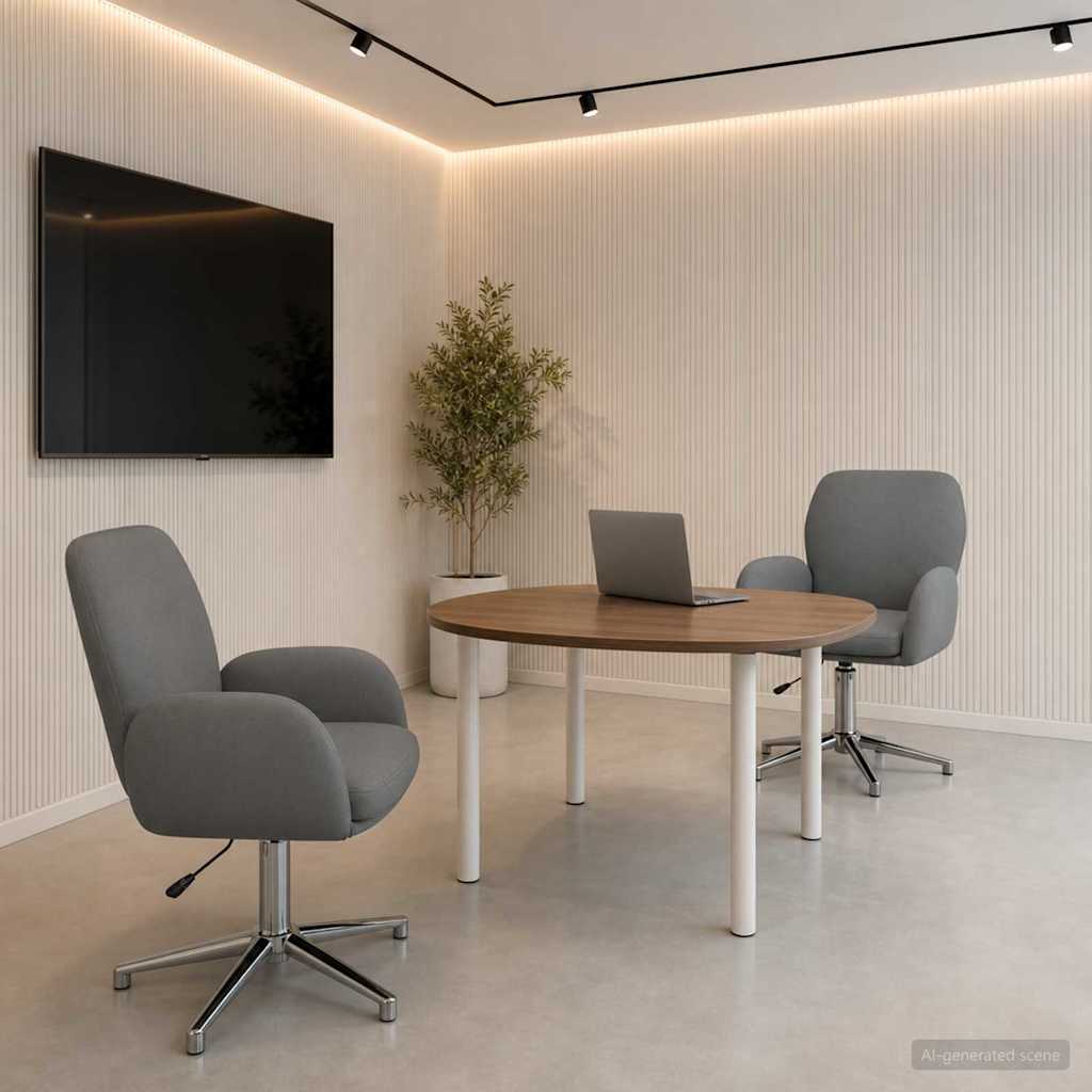 Sedie da scrivania girevoli 2 pz 54 x 58 x 90 cm Grigio Scuro