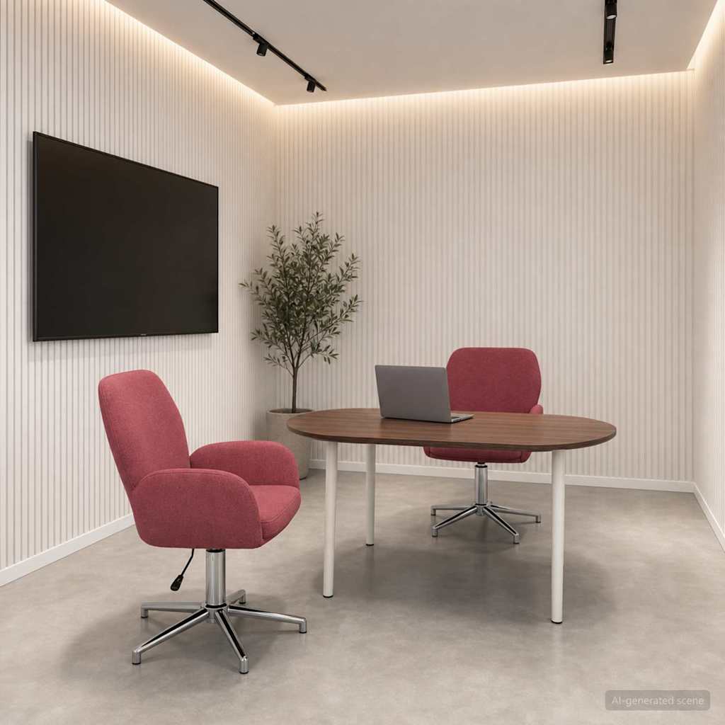 Sedie da scrivania girevoli 2 pz 54 x 58 x 90 cm Rosso Vino | homemem39