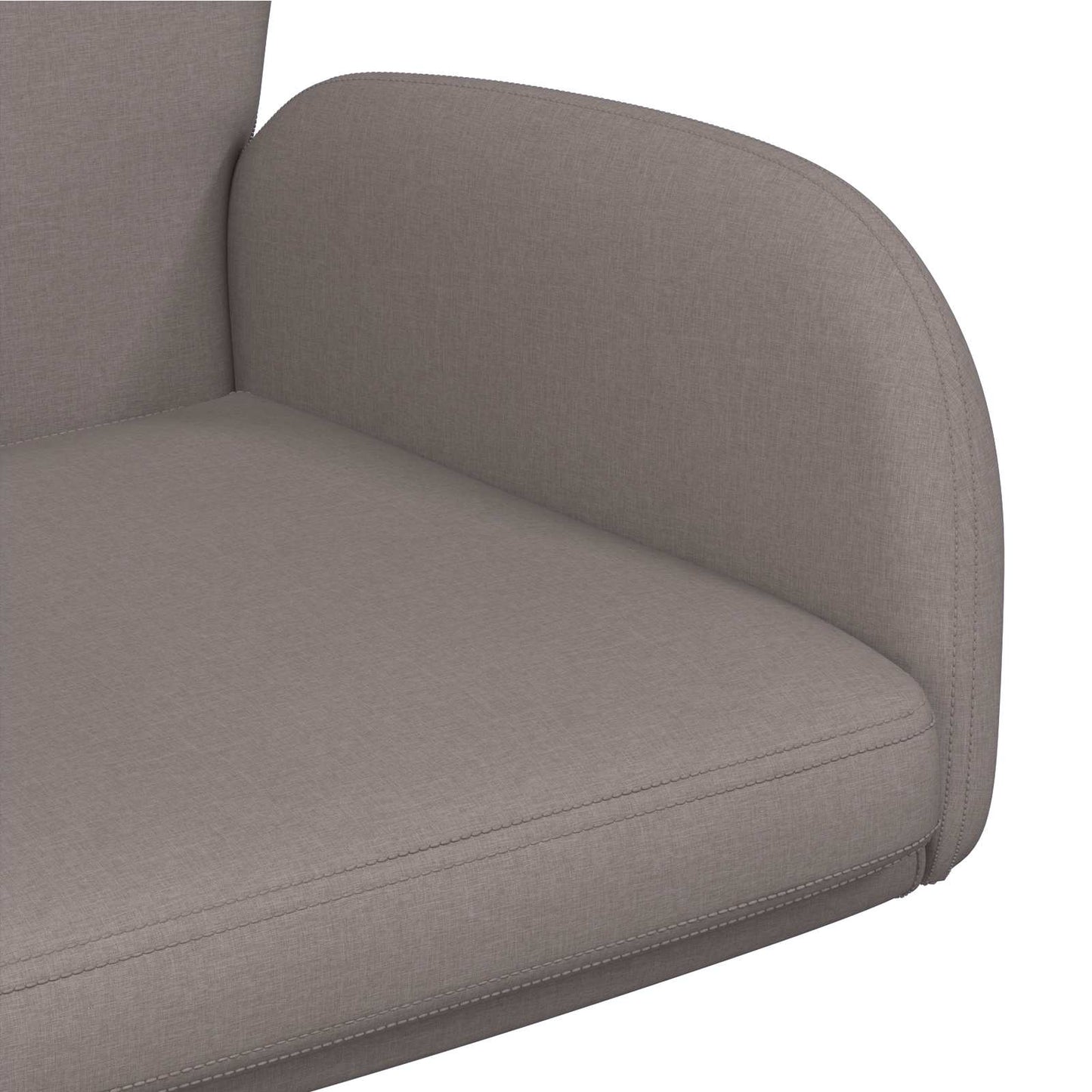 Sedie da scrivania girevoli 2 pz 54 x 58 x 90 cm Tortora