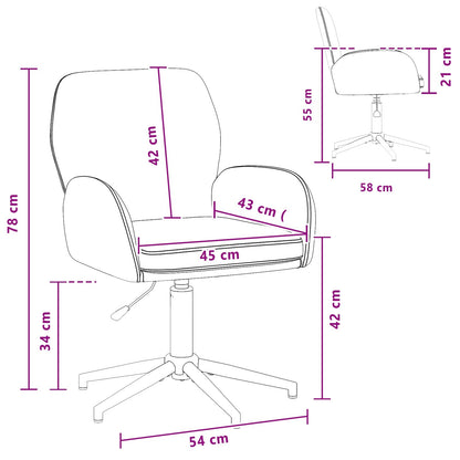 Sedie da scrivania girevoli 2 pz 54 x 58 x 90 cm Tortora | homemem39