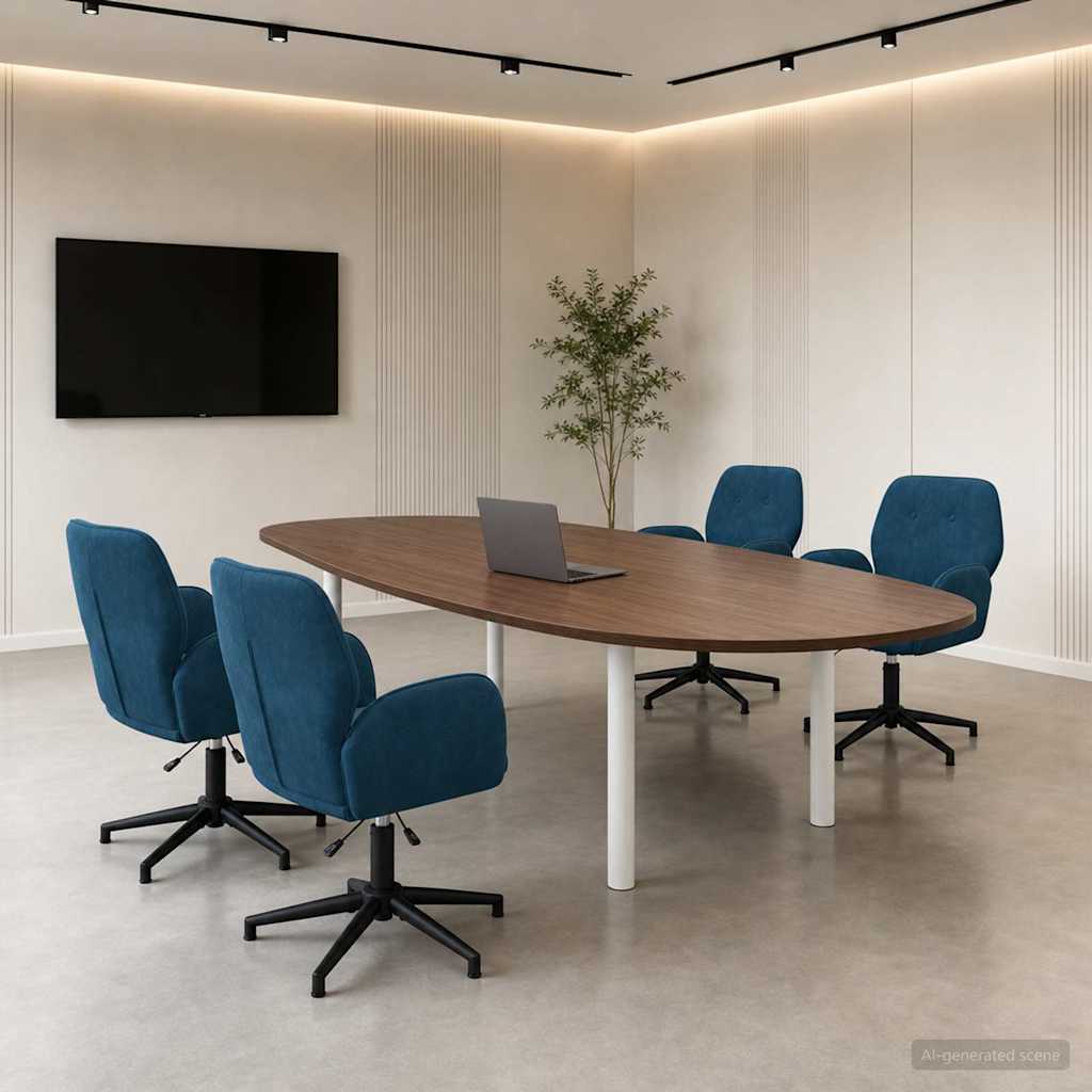 Sedie da scrivania girevoli 4 pz 54 x 55 x 90 cm Blu Velluto | homemem39