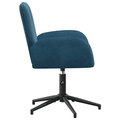 Sedie da scrivania girevoli 4 pz 54 x 55 x 90 cm Blu Velluto | homemem39