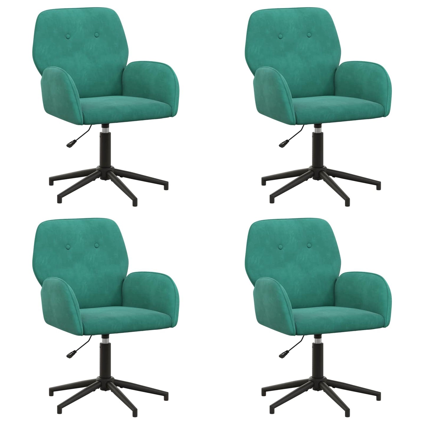 Sedie da scrivania girevoli 4 pz 54 x 55 x 90 cm Turchese | homemem39