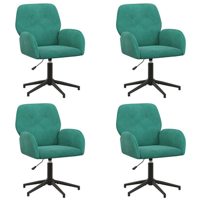 Sedie da scrivania girevoli 4 pz 54 x 55 x 90 cm Turchese | homemem39