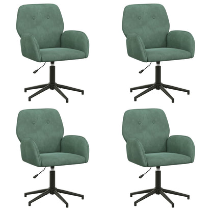 Sedie da scrivania girevoli 4 pz 54 x 55 x 90 cm Verde Mare | homemem39