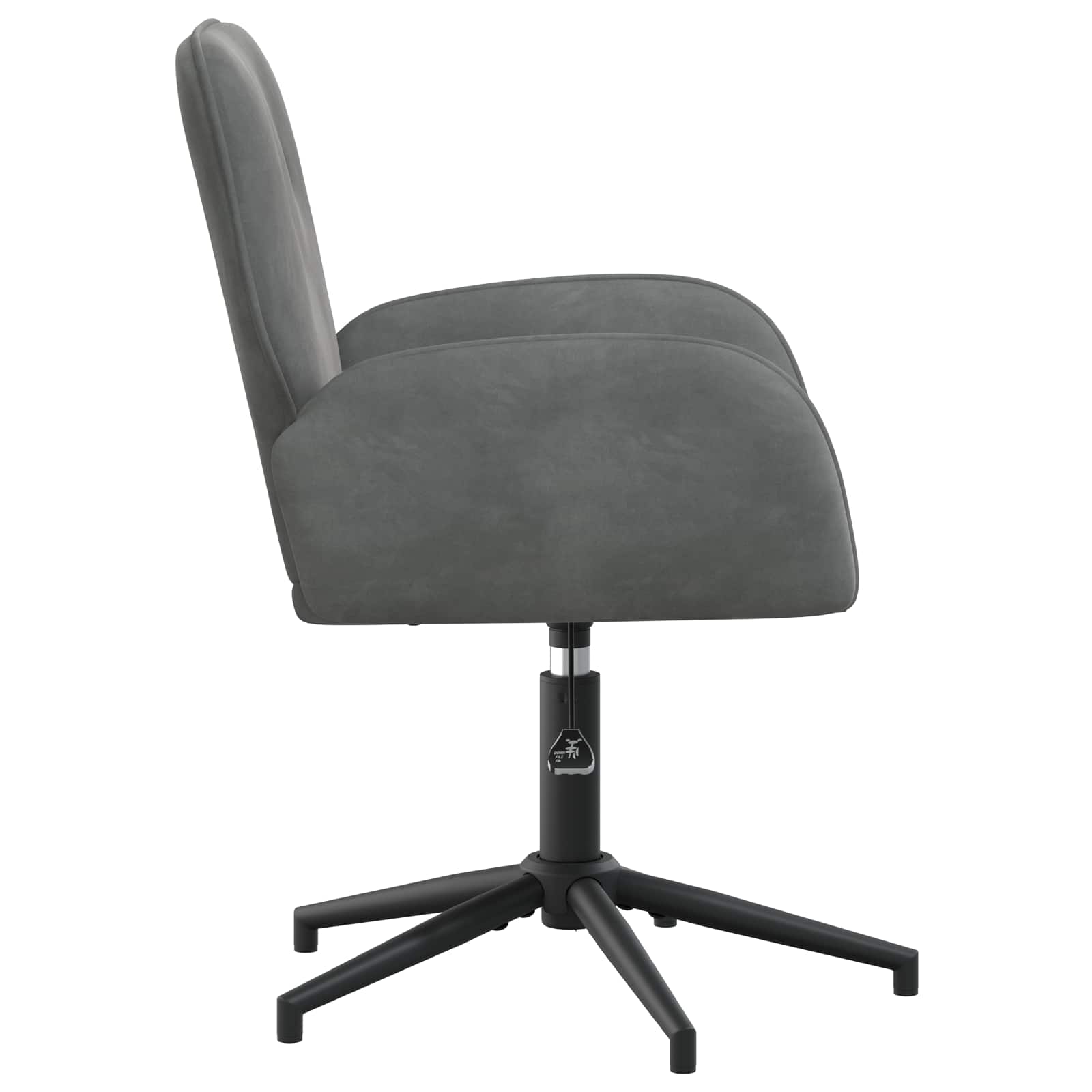 Sedie da scrivania girevoli 6 pz 54 x 55 x 90 cm Grigio Scuro | homemem39
