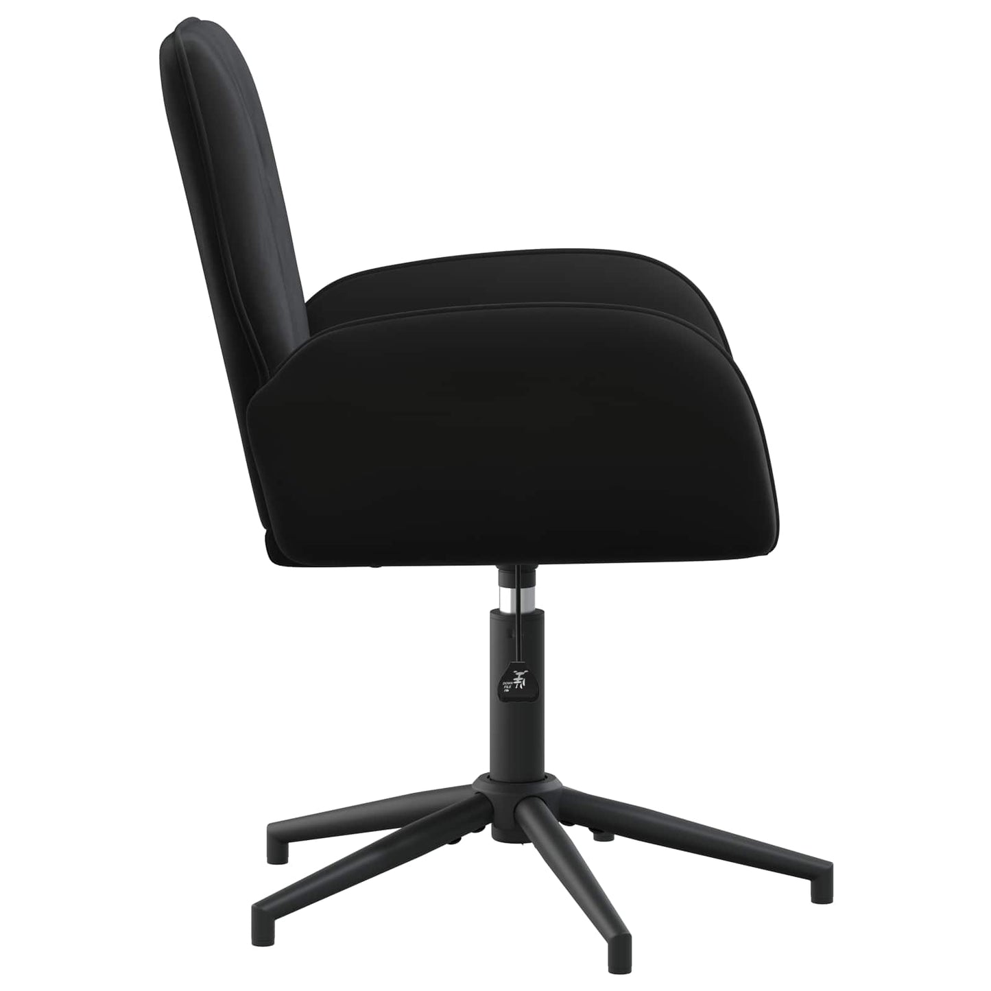 Sedie da scrivania girevoli 6 pz 54 x 55 x 90 cm Nero Velluto