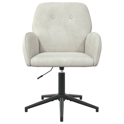 Sedie da scrivania girevoli 6 pz 54 x 55 x 90 cm Crema Velluto