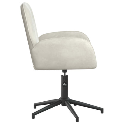 Sedie da scrivania girevoli 6 pz 54 x 55 x 90 cm Crema Velluto