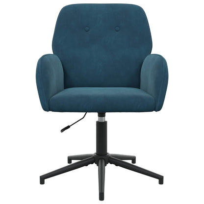 Sedie da scrivania girevoli 6 pz 54 x 55 x 90 cm Blu Velluto