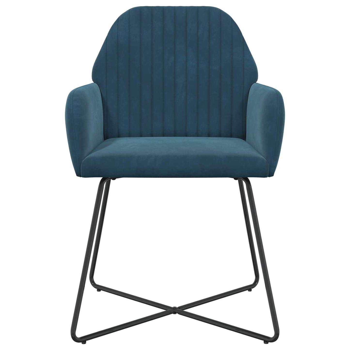 Sedie da pranzo 4 pcs Velluto Blu 55 x 50 x 84 cm | homemem39