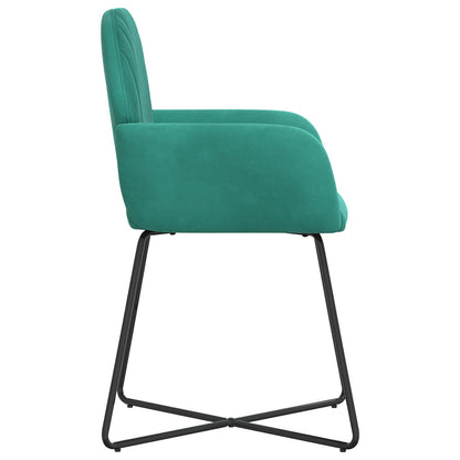Sedie da pranzo 4 pcs Velluto Turchese 55 x 50 x 84 cm | homemem39