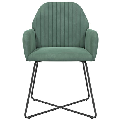 Sedie da pranzo 4 pcs Velluto Verde Mare 55 x 50 x 84 cm | homemem39