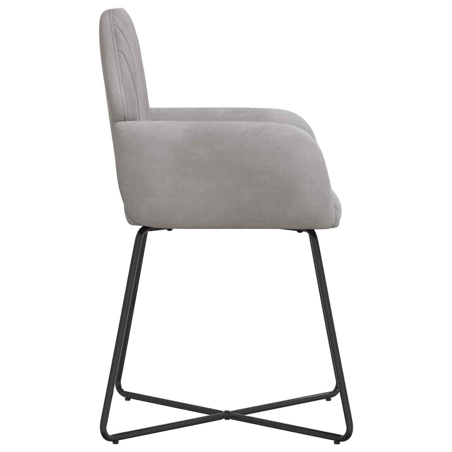 Sedie da pranzo 6 pcs Velluto Grigio Chiaro 55 x 50 x 84 cm | homemem39