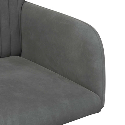 Sedie da pranzo 6 pcs Velluto Grigio Scuro 55 x 50 x 84 cm | homemem39