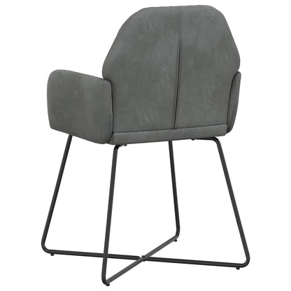Sedie da pranzo 6 pcs Velluto Grigio Scuro 55 x 50 x 84 cm | homemem39