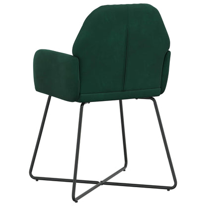 Sedie da pranzo 6 pcs Velluto Verde Scuro 55 x 50 x 84 cm | homemem39