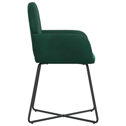 Sedie da pranzo 6 pcs Velluto Verde Scuro 55 x 50 x 84 cm | homemem39