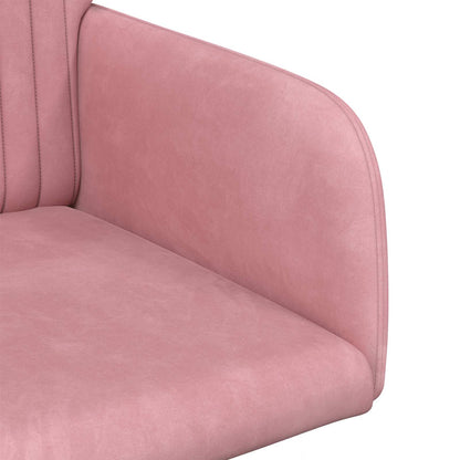 Sedie da pranzo 6 pcs Velluto Rosa 55 x 50 x 84 cm | homemem39