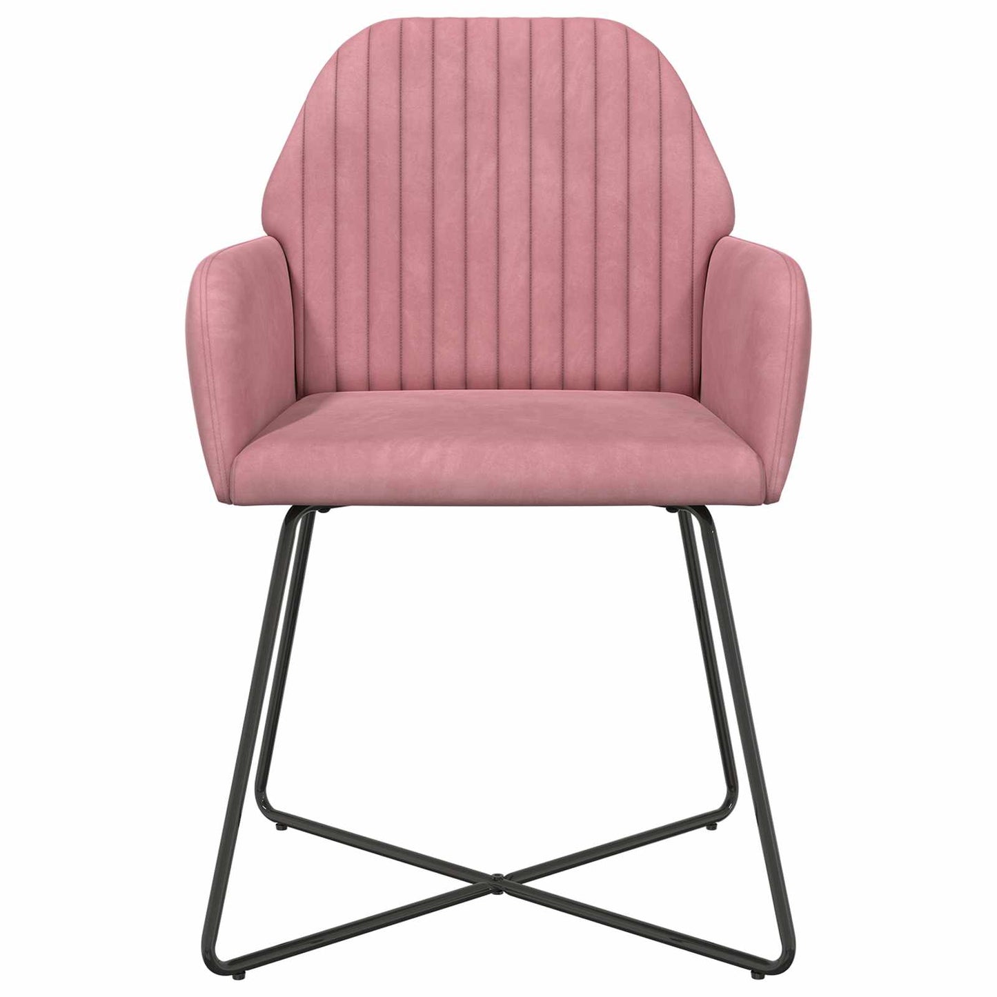 Sedie da pranzo 6 pcs Velluto Rosa 55 x 50 x 84 cm | homemem39