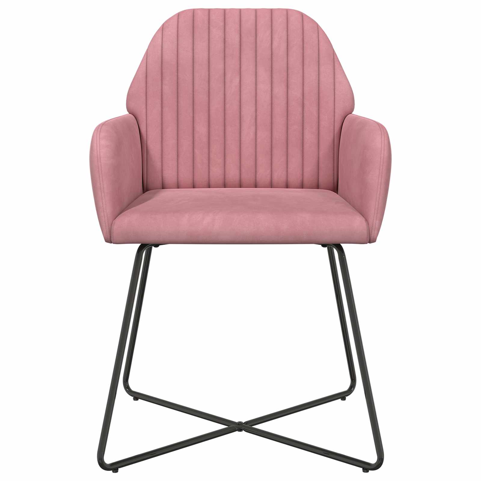 Sedie da pranzo 6 pcs Velluto Rosa 55 x 50 x 84 cm | homemem39
