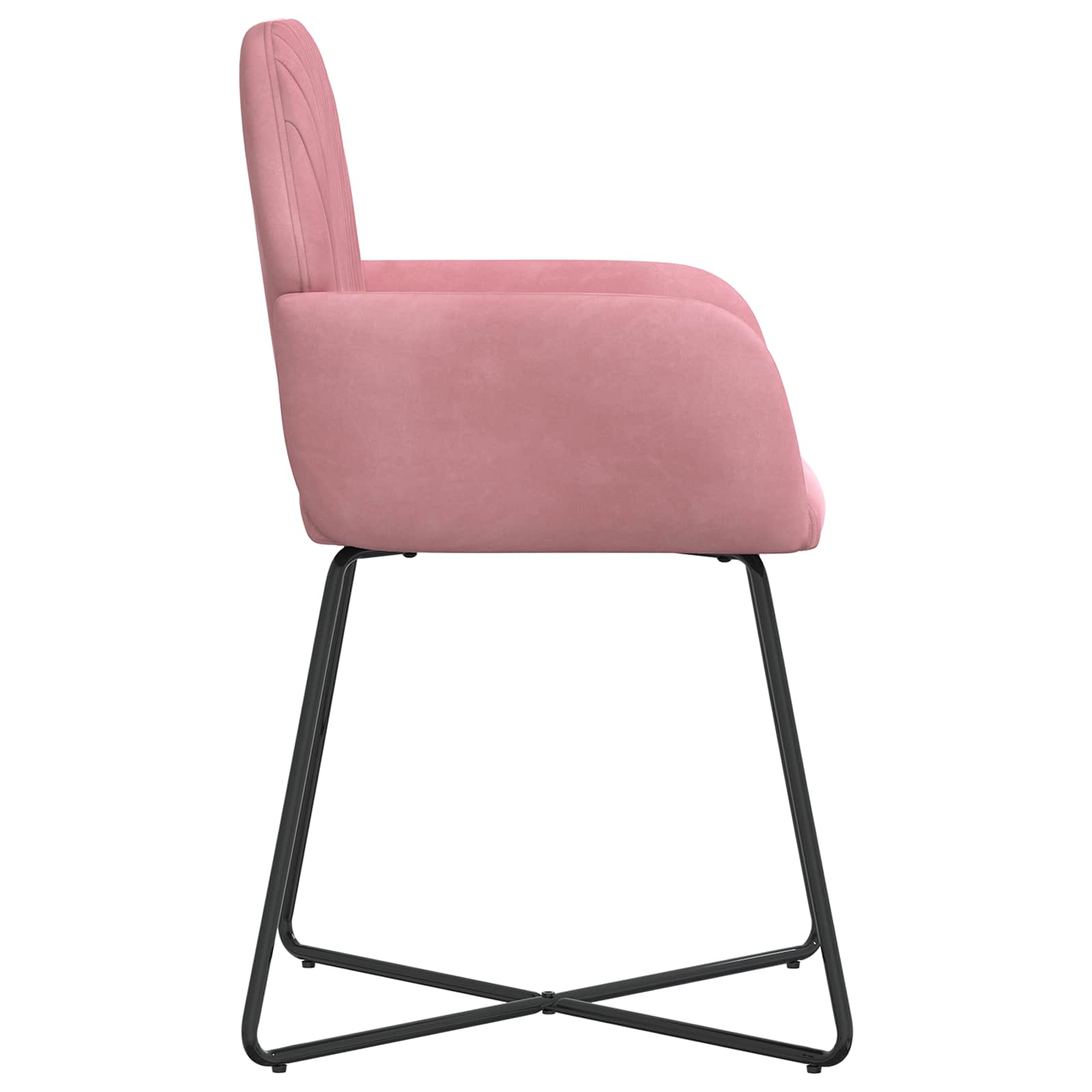 Sedie da pranzo 6 pcs Velluto Rosa 55 x 50 x 84 cm | homemem39