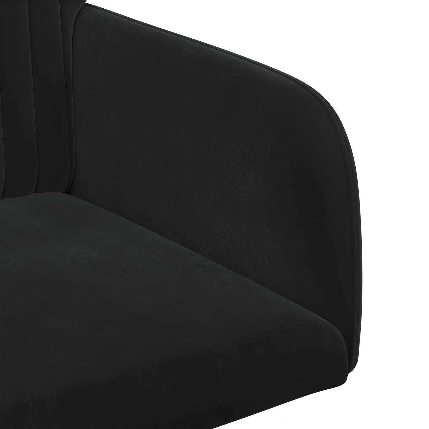 Sedie da pranzo 6 pcs Velluto Nero 55 x 50 x 84 cm | homemem39