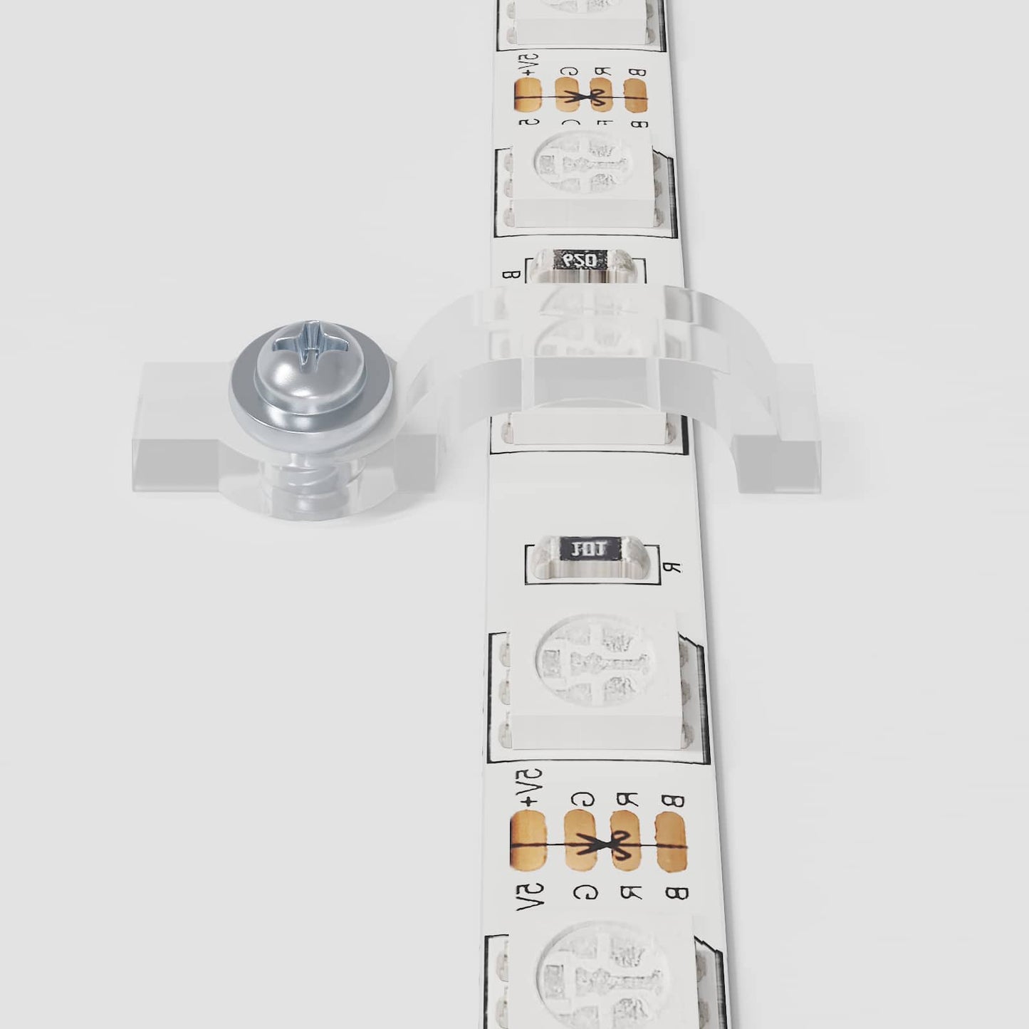 Striscia LED 4 pcs Nero e trasparente 25 x 0,8 x 0,3 cm