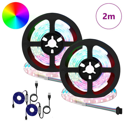 Striscia LED 4 pcs Nero e trasparente 100 x 0,8 x 0,3 cm