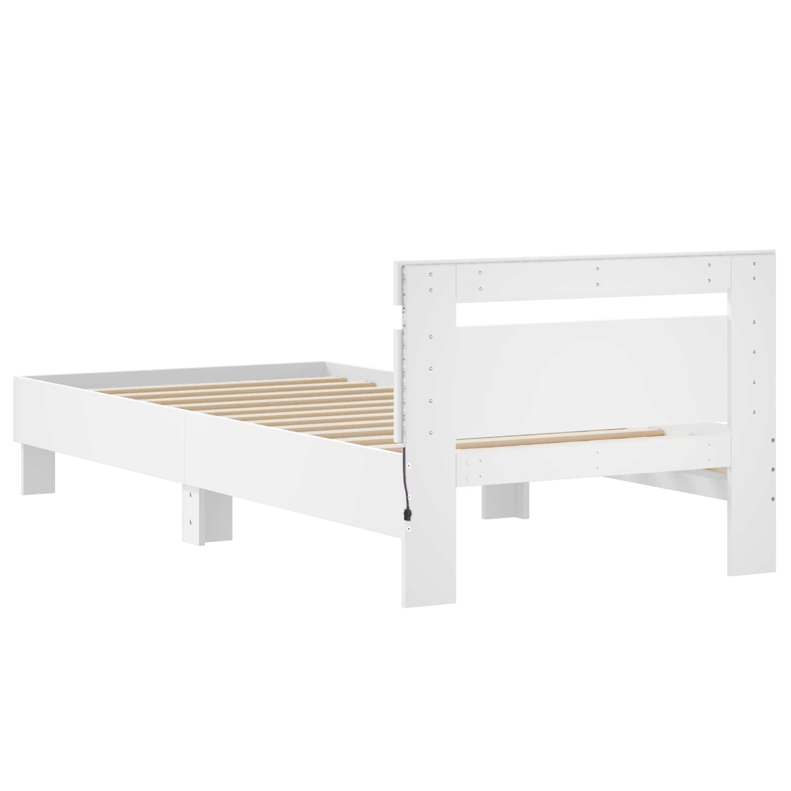 Letto con LED Bianco 80 x 200 cm Legno ingegnerizzato | homemem39