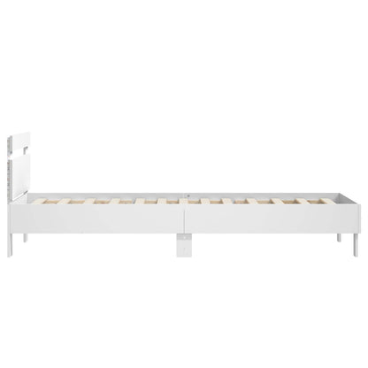 Letto con LED Bianco 80 x 200 cm Legno ingegnerizzato | homemem39
