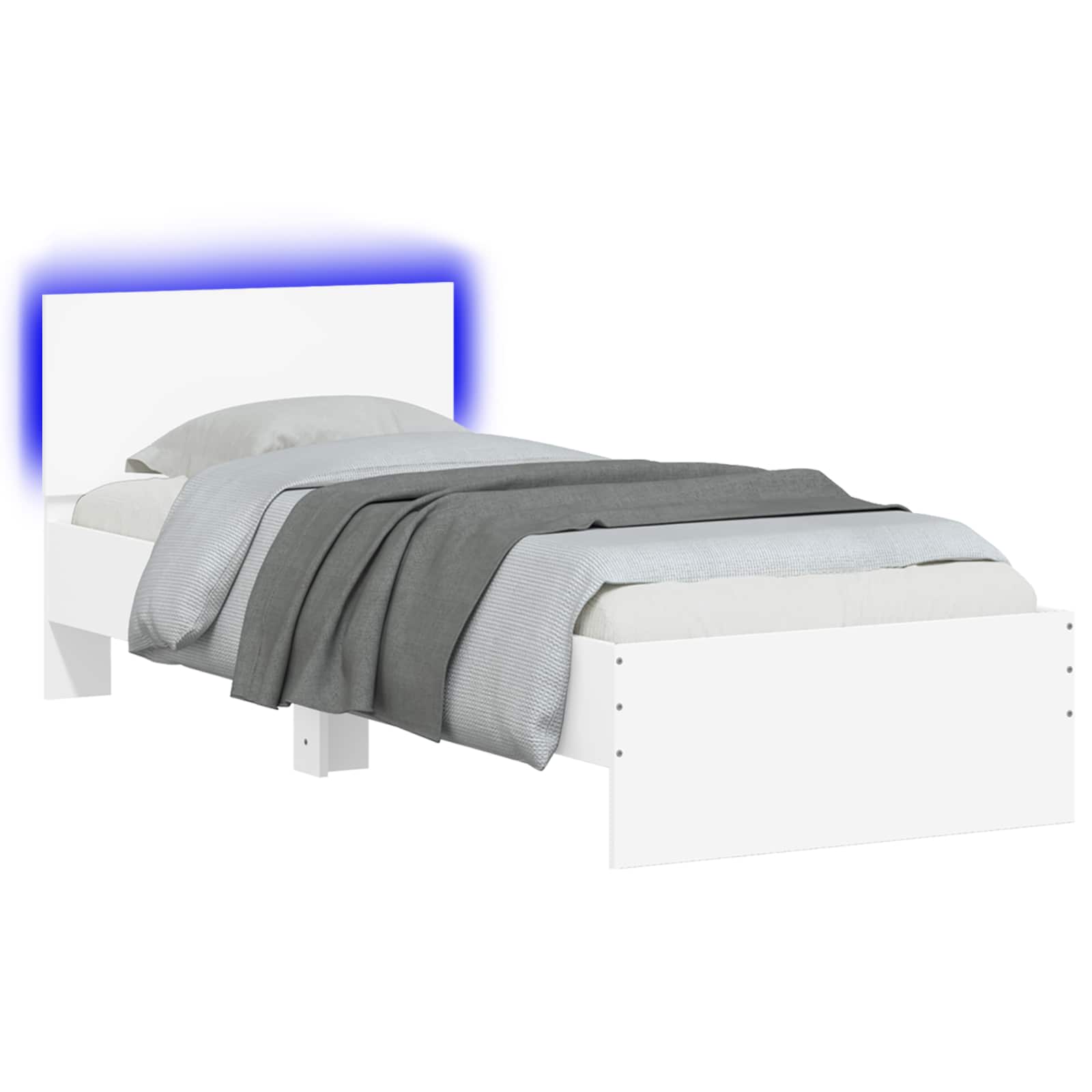 Letto con LED Bianco 80 x 200 cm Legno ingegnerizzato | homemem39