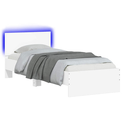 Letto con LED Bianco 80 x 200 cm Legno ingegnerizzato | homemem39