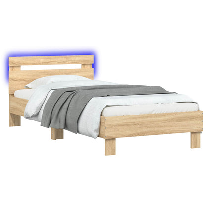 Letto con LED Rovere Sonoma 80 x 200 cm Legno ingegnerizzato | homemem39