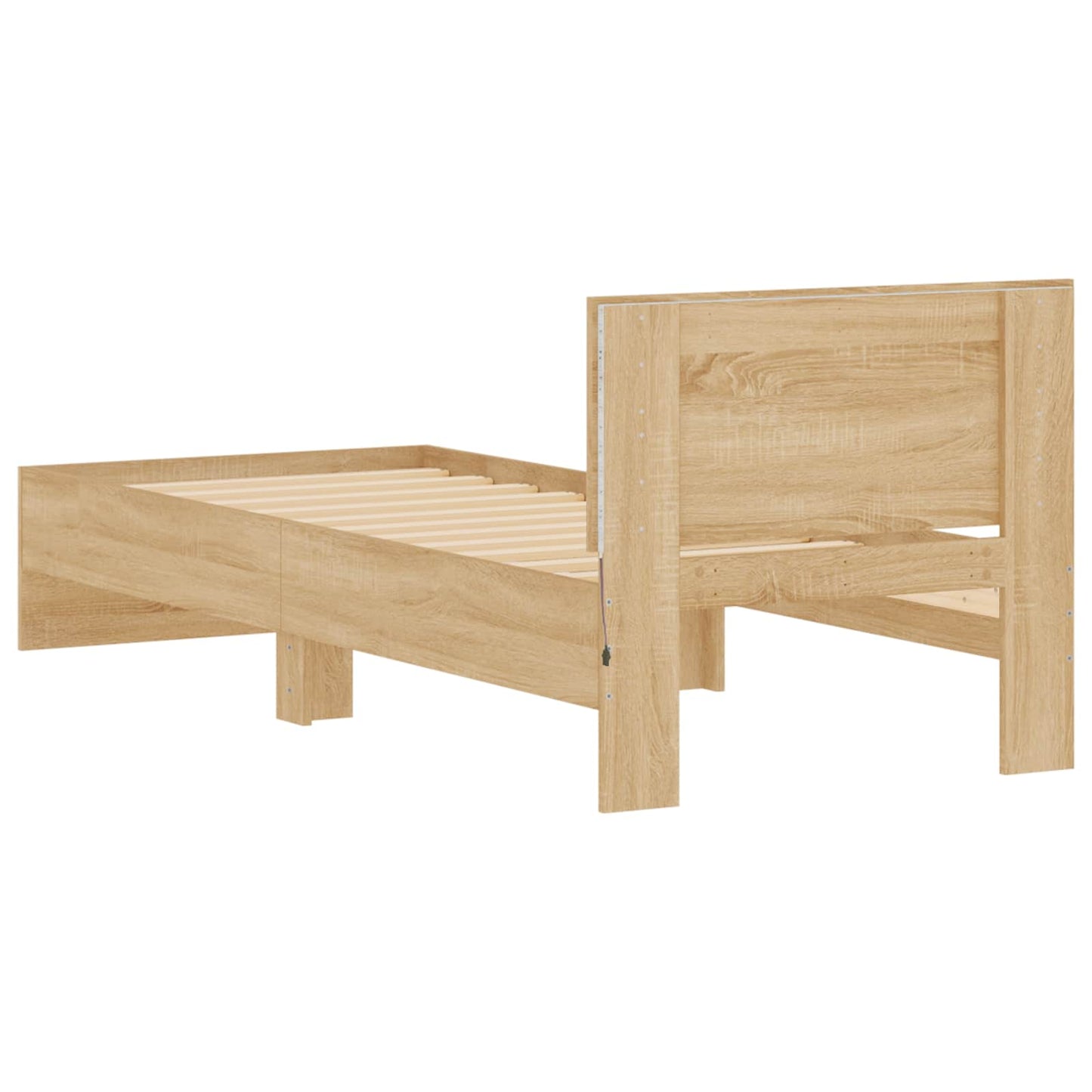 Letto con LED Rovere Sonoma 80 x 200 cm Legno ingegnerizzato | homemem39