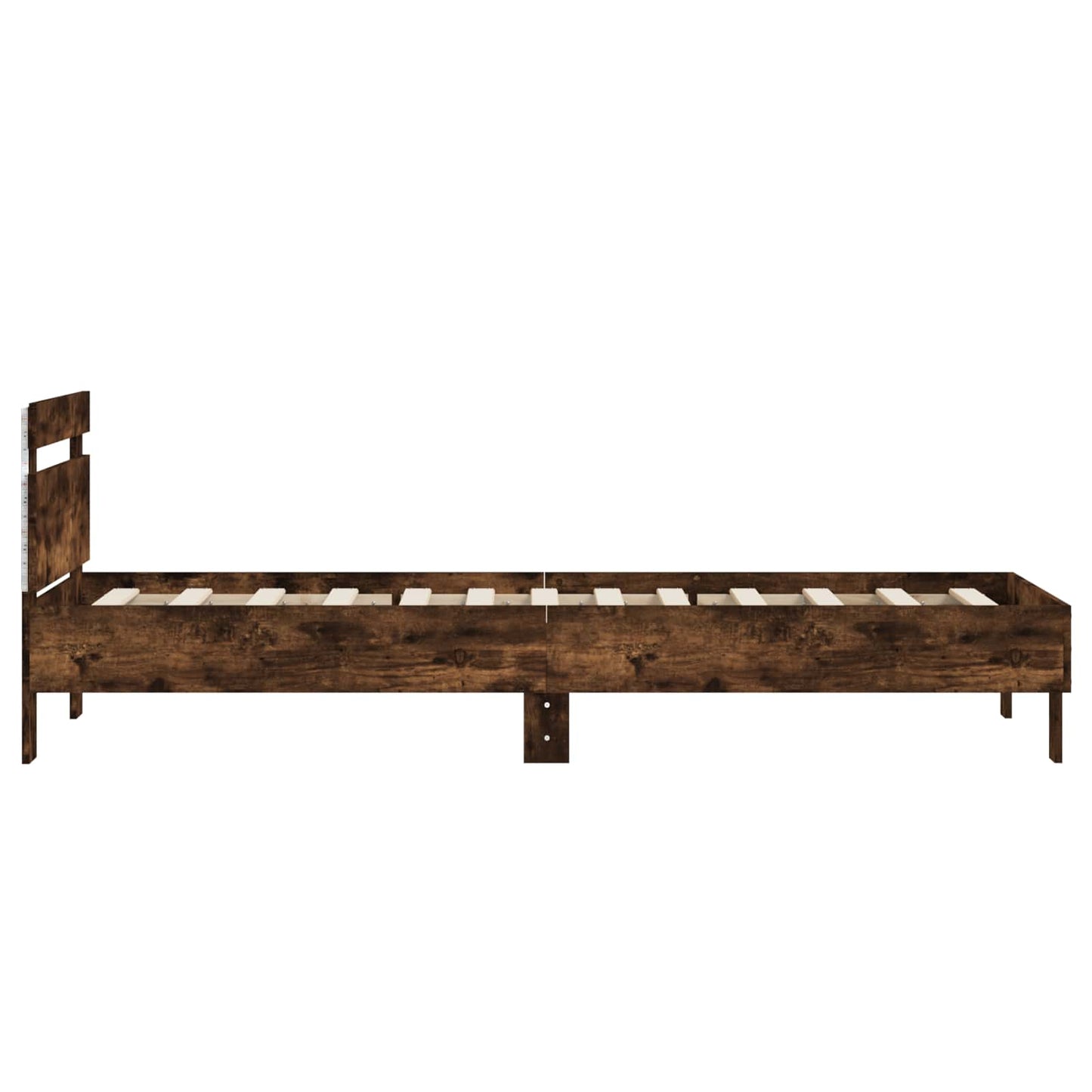 Letto con LED Rovere Fumo 80 x 200 cm Legno ingegnerizzato | homemem39