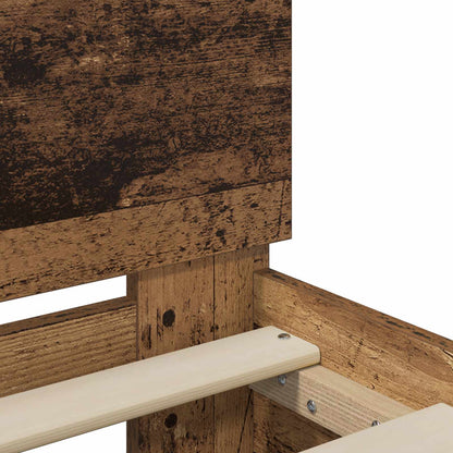 Letto con LED Legno antico 80 x 200 cm Legno ingegnerizzato | homemem39