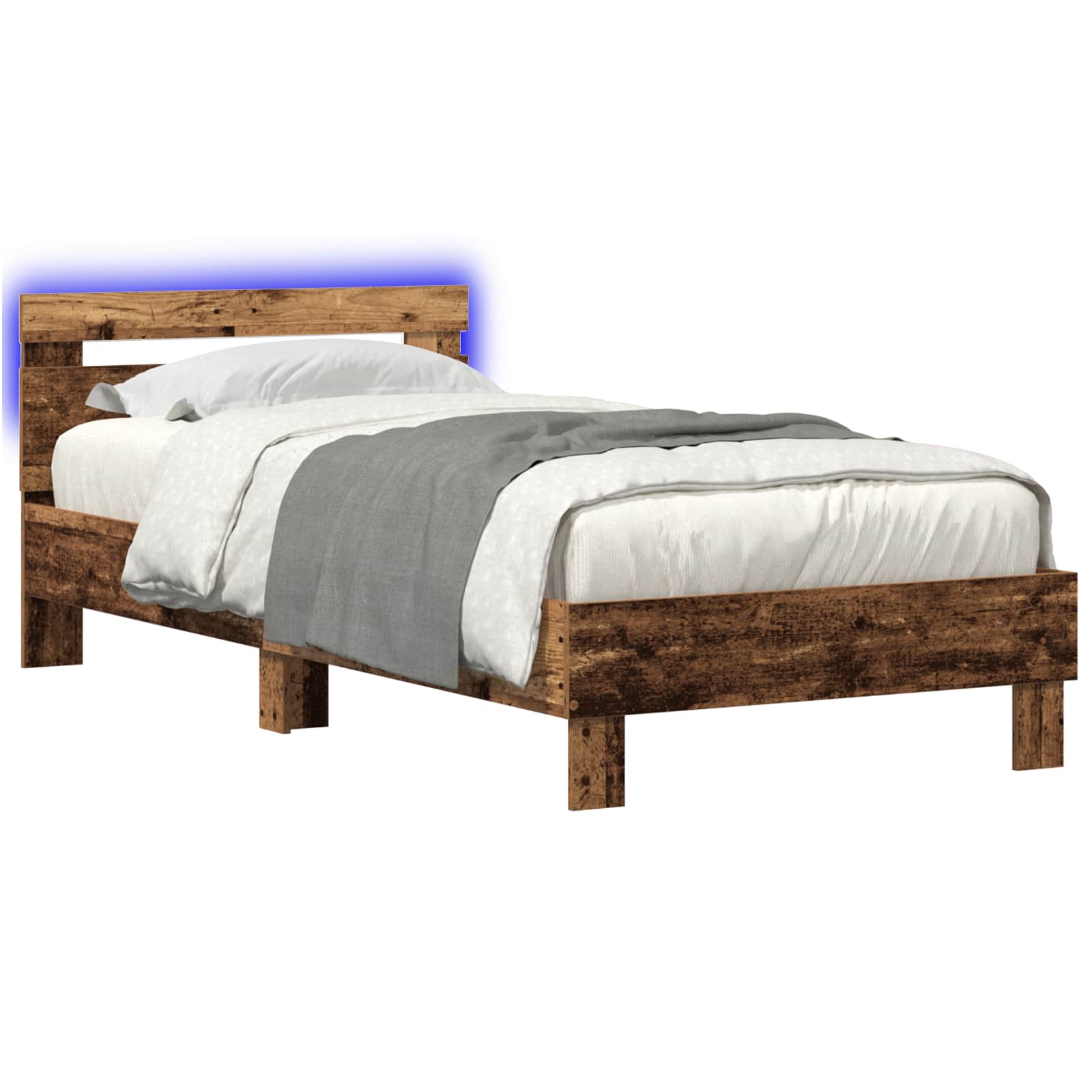 Letto con LED Legno antico 80 x 200 cm Legno ingegnerizzato | homemem39