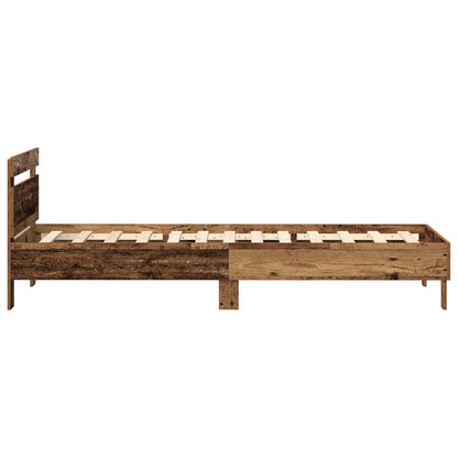 Letto con LED Legno antico 80 x 200 cm Legno ingegnerizzato | homemem39