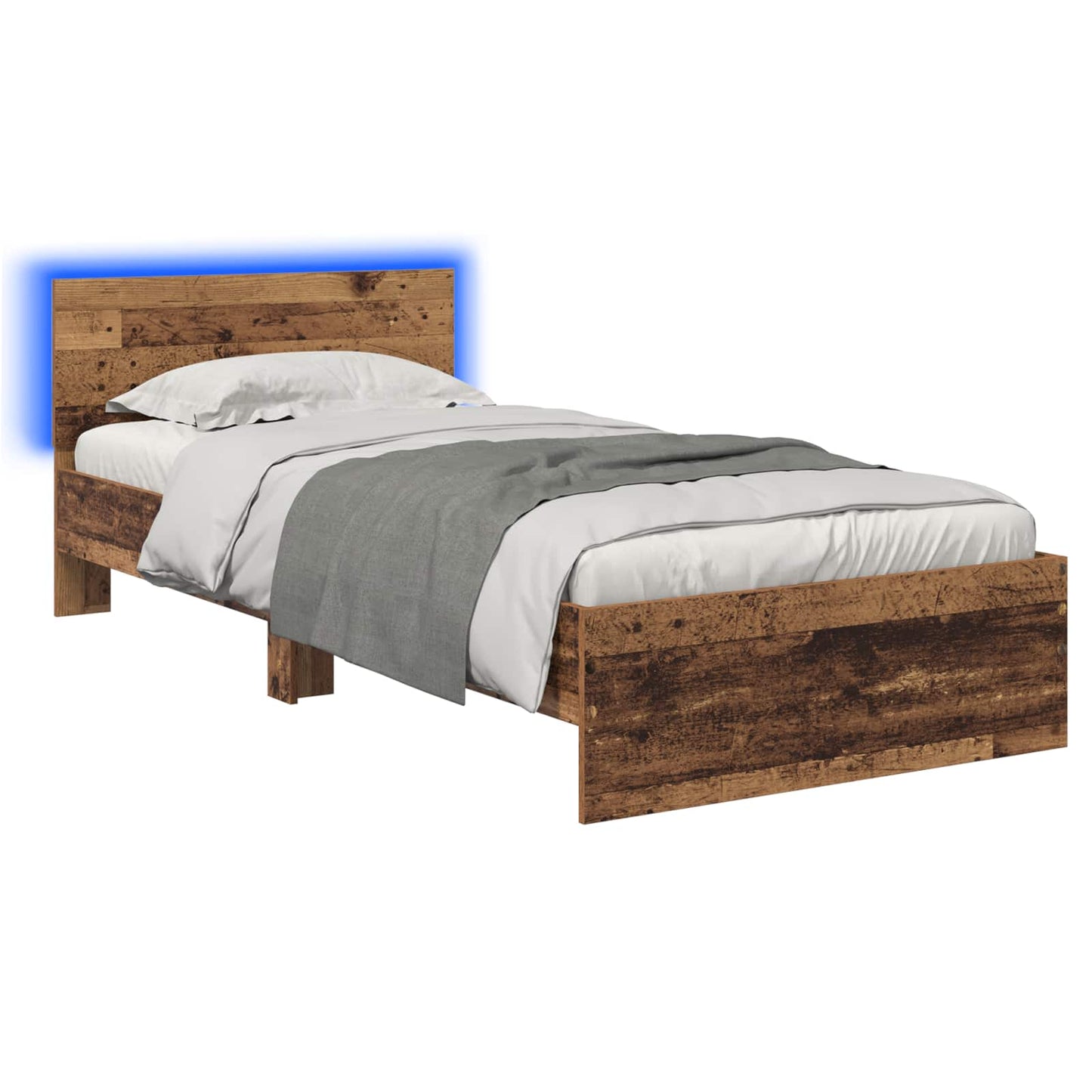 Letto con LED Legno antico 80 x 200 cm Legno ingegnerizzato | homemem39